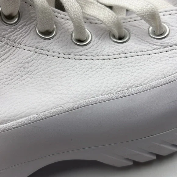 NWT Converse Lugged 2.0 Platform Shoe Sneakers High Top White Leather Womens 10 - Picture 13 of 13